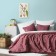 Cover with pillowcases "Belli", size 230x250 cm, pink color