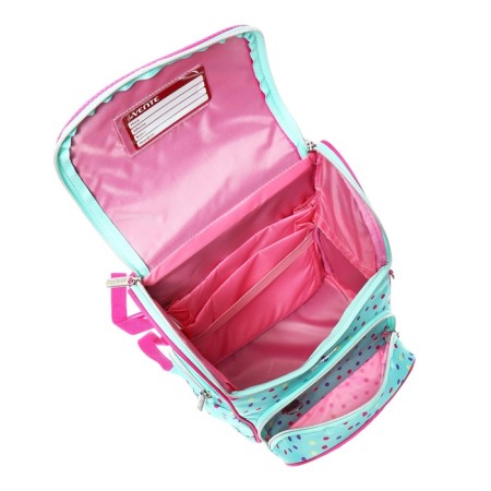 Ранец Cтандарт 35х26х20 deVENTE Mini 14L, Candy Cat , для девочек, бирюзовый/розовый-7
