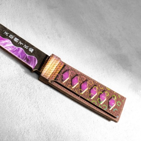 Wooden souvenir "Tanto knife", in a scabbard, purple-4