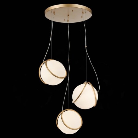 Suspension lamp ST LUCE. SL1181.353.03. Acerra. 3x40 watts, E27, 60x60 cm, brass color-1
