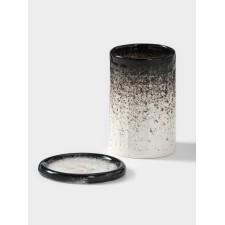 Set for the bathroom, 2 items: a glass 12.5 cm, soap dish 10 cm, ceramics, Iran