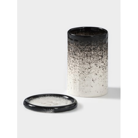 Set for the bathroom, 2 items: a glass 12.5 cm, soap dish 10 cm, ceramics, Iran