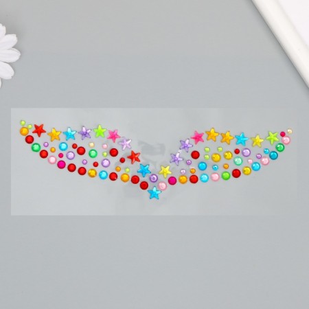 Sticker Plastic Rhinestone "Clastic decoration" MIX 11.6x18 cm-2