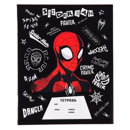 Notebook in a cage 24 sheets, 4 types of mix, cover coated cardboard, spider-man-4