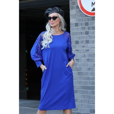 Women's dress, size 42, blue color-9