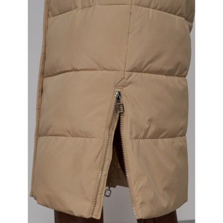 Coat insulated winter female, size 44, color light brown-12