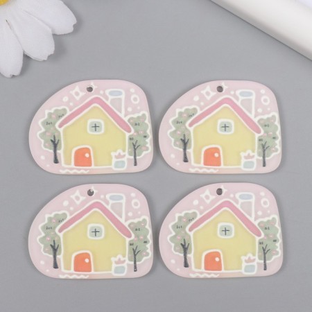 Decor for the work of acrylic "House and apple tree" 0.2x3.9x3 cm-2