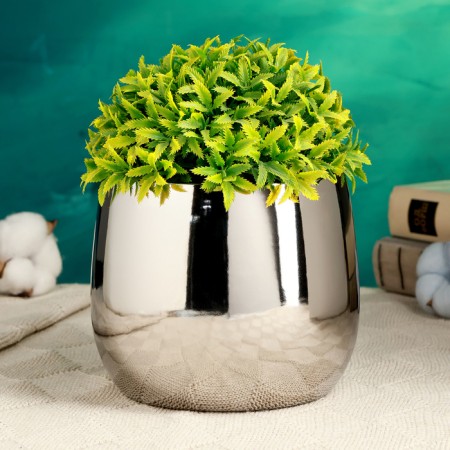 Kashpo "Light" silver, 14x14x12cm