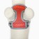 A set of ammunition with a soft breathing harness and a round leash 120 x 1 cm, red