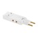 The tee is flat, rotary, 4 outlets, 10a, without salary, white