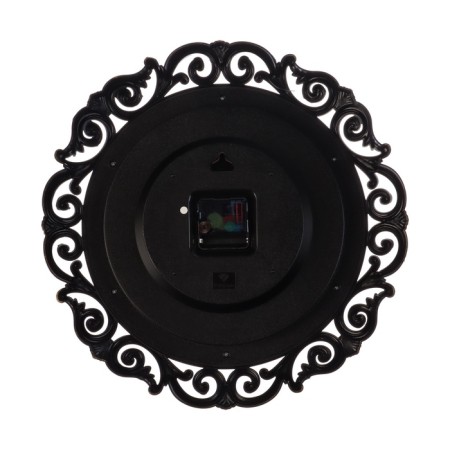 Watching clock, interior, silent, D-40.5 cm, black gold-6