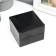 Casket to the leatherette to the clock 1 department "Black on black" 7x9.5x9.5 cm