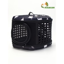 The folding bag is large, the EVA material, 42.5 x 37.5 x 29.5 cm, black