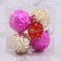 Set of balls plastic D-6 cm, 4 pcs "sphere" pink-gold