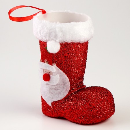 Gift packaging "Boot", Santa Claus, Red Color-1