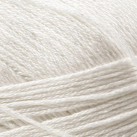 Yarn "Pearl" 50% cotton, 50% viscose 425m/100g (01-white)-5