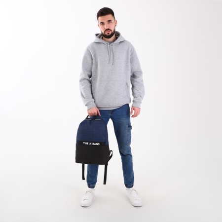 A backpack on a zipper, "saxi", a laptop department, blue color-8