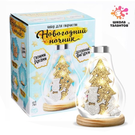 Set for creativity "New Year's night", wooden inserts, snowman-1