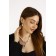 Set 2 objects: earrings, necklace “vernissage” pearl drop, white color in silver, 45 cm