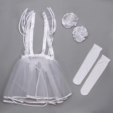 Carnival set "Beautiful graduate": apron river. 40–48, bows 2 pcs., Golf-11