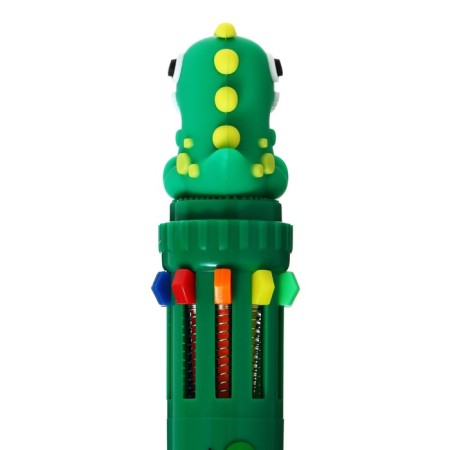 Automatic ballpoint handle 10 color, rod 0.7 mm, "dino", mix-5