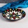 Plate of the Rishtan ceramics "Atlas", multi -colored, flat, 22 cm