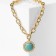 Piece "chain" Grand, blue color in gold, l = 42 cm