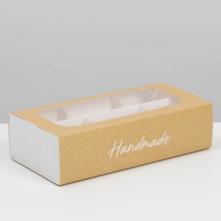 Box for 6 sweets, confectionery packaging "Happiness", 10.2 x 20 x 5 cm-1