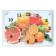 Carty clock is wall-mounted, interior "citruses", silent, 25 x 35 cm, mix