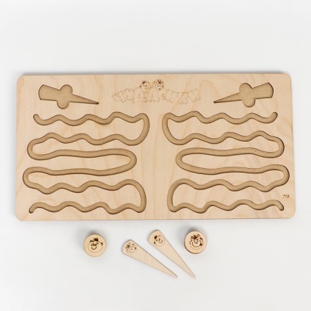 Puzzle interhemispheric board "Waves and a large spiral"-3