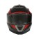 Modular helmet with two visors, size XXL (61), model-BLD-160E, black and red