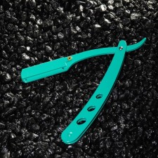 Dangerous razor Shavett (without blades) made of stainless steel, turquoise matte