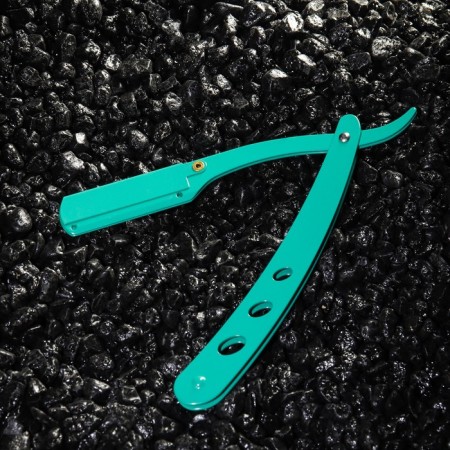 Dangerous razor Shavett (without blades) made of stainless steel, turquoise matte