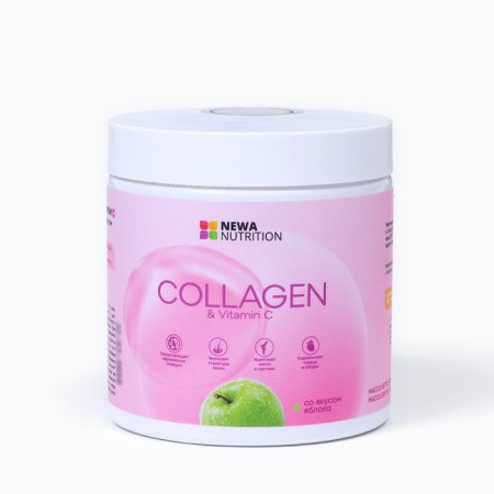 Beef collagen hydrolyzed with vitamin C apple taste, 200 g