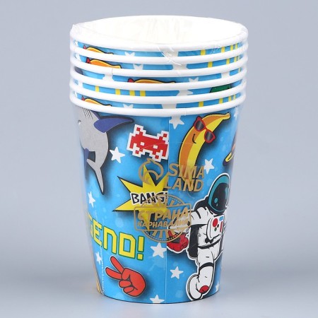 A glass of paper "Birthday", in a set of 6 pcs.-4