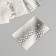 Cardboard "snake texture", silver, set of 10 pcs (5 types) 4x6 cm