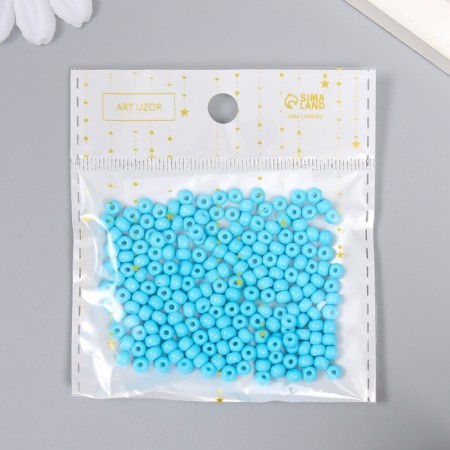 Glass bead 6/0 "Children's Blue" 15 grams-2