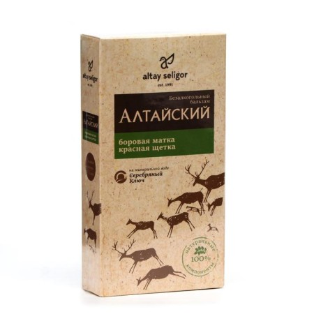 Altai balm with Borovaya uterus and red brush 100 ml