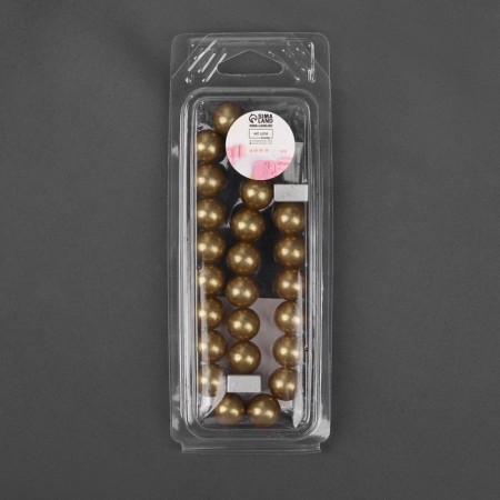 Picking for curtains “Pearl beads”, D = 1.5 cm, 30 cm, brown color-4