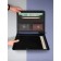 A4 lightning folder, 2 departments, calligrata, 350 x 282 x 33 mm, plastic, 4 pockets, business class, blue metallic