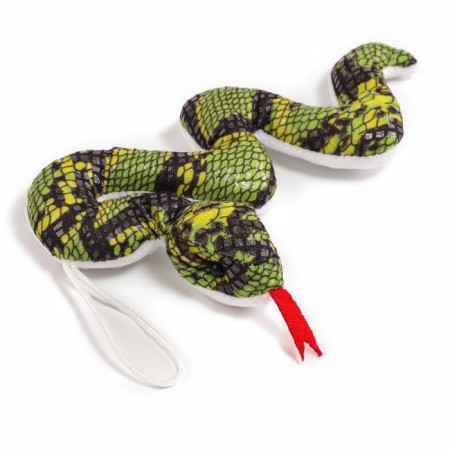 Soft toy "snake" on a suspension, 16 cm, dark green color-1
