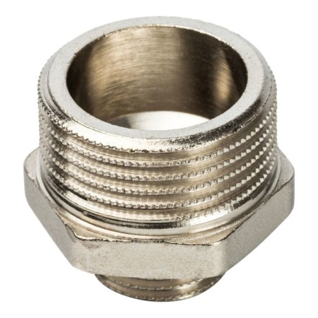 Nipple transition stout SFT-0004-000112, 1 "x 1/2", outer thread, nickel-plated brass-1