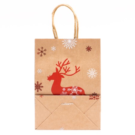 Package gift craft with embossing "New Year's Deer", 15 × 21 × 8 cm-1