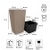 Kashpo Rato Square, 2 subjects: internal and outer capacitance, 14 and 35 l, the color of the mocha