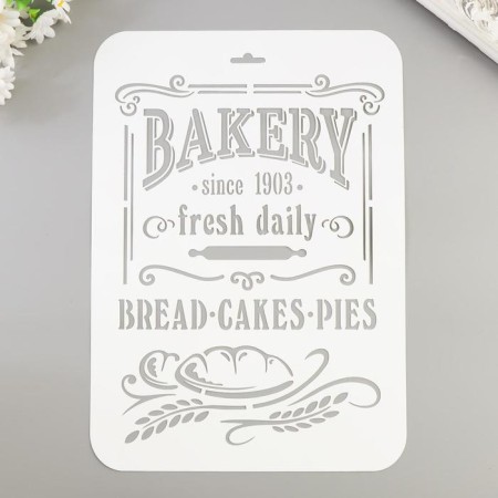 Plastic stencil "Bakery" 22x31 cm