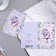Birthday card!" Congrev, embossing, cake, lilac background, 19.4x12.5 cm