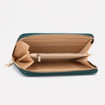Women's wallet with lightning, green color-2