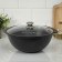 Kazan "Tradition", 4.5 l, glass cover, cast handles, anti -stick coating, black color