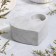 Summary "Heart is large. Marble" from gypsum, 10.5x9x4.5cm, marble with black stripes