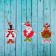 New Year's Suspension "Toy on the Christmas tree", gold thread, mix, one -sided